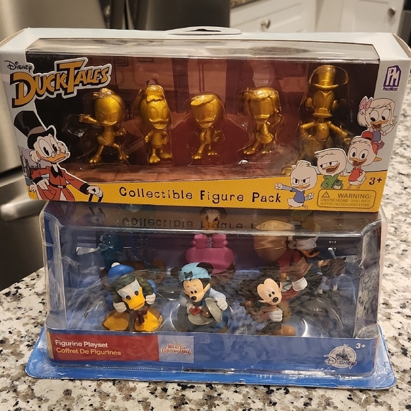 Disney Other - Disney Gold DuckTales Action Figures Playset & Mickey's Christmas Carol Figures